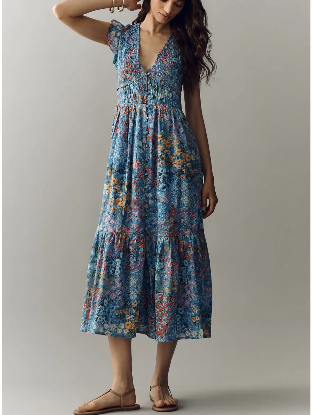 PEREGRINE MIDI DRESS BLUE - Picture 3 of 6